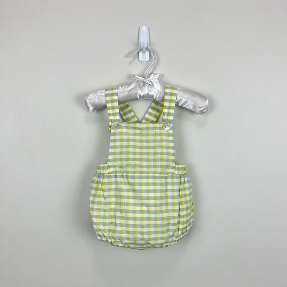 Jacadi Paris Plaid Sun Suit Romper 6 Months